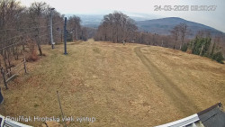 Vrchol Bouřňák, pohled na jih