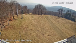 Vrchol Bouřňák, pohled na jih