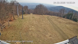 Vrchol Bouřňák, pohled na jih