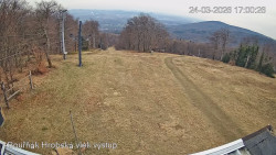 Vrchol Bouřňák, pohled na jih