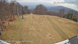 Vrchol Bouřňák, pohled na jih