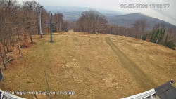 Vrchol Bouřňák, pohled na jih