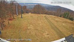 Vrchol Bouřňák, pohled na jih