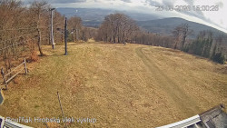 Vrchol Bouřňák, pohled na jih