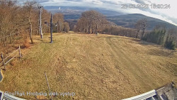 Vrchol Bouřňák, pohled na jih