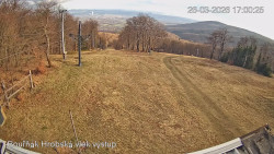 Vrchol Bouřňák, pohled na jih