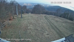 Vrchol Bouřňák, pohled na jih