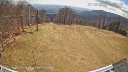 Vrchol Bouřňák, pohled na jih