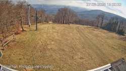 Vrchol Bouřňák, pohled na jih