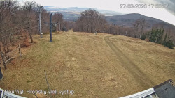 Vrchol Bouřňák, pohled na jih