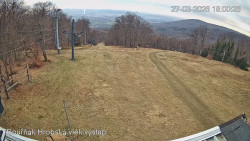 Vrchol Bouřňák, pohled na jih