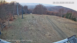 Vrchol Bouřňák, pohled na jih