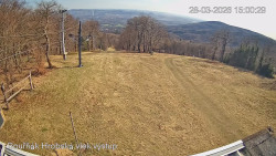 Vrchol Bouřňák, pohled na jih