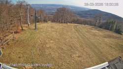 Vrchol Bouřňák, pohled na jih