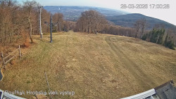 Vrchol Bouřňák, pohled na jih