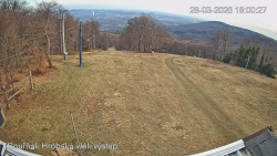 Vrchol Bouřňák, pohled na jih