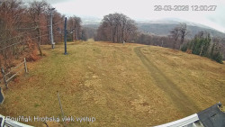 Vrchol Bouřňák, pohled na jih