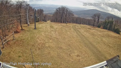 Vrchol Bouřňák, pohled na jih