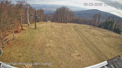 Vrchol Bouřňák, pohled na jih