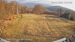 Vrchol Bouřňák, pohled na jih