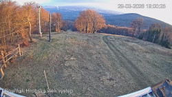 Vrchol Bouřňák, pohled na jih