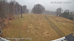 Vrchol Bouřňák, pohled na jih