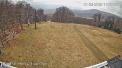 Vrchol Bouřňák, pohled na jih