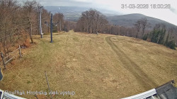 Vrchol Bouřňák, pohled na jih