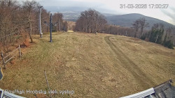 Vrchol Bouřňák, pohled na jih