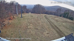 Vrchol Bouřňák, pohled na jih