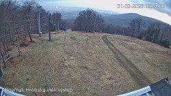 Vrchol Bouřňák, pohled na jih