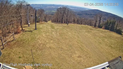 Vrchol Bouřňák, pohled na jih