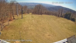 Vrchol Bouřňák, pohled na jih