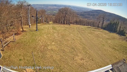 Vrchol Bouřňák, pohled na jih