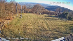 Vrchol Bouřňák, pohled na jih