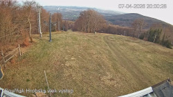 Vrchol Bouřňák, pohled na jih