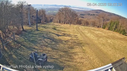 Vrchol Bouřňák, pohled na jih