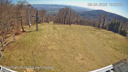 Vrchol Bouřňák, pohled na jih