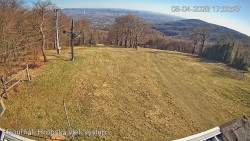 Vrchol Bouřňák, pohled na jih