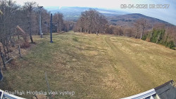 Vrchol Bouřňák, pohled na jih