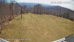 Vrchol Bouřňák, pohled na jih