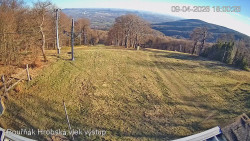 Vrchol Bouřňák, pohled na jih