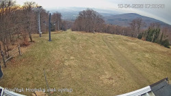 Vrchol Bouřňák, pohled na jih