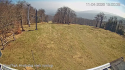 Vrchol Bouřňák, pohled na jih