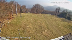 Vrchol Bouřňák, pohled na jih