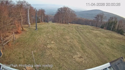 Vrchol Bouřňák, pohled na jih