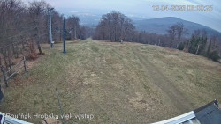 Vrchol Bouřňák, pohled na jih