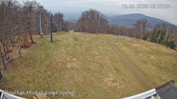 Vrchol Bouřňák, pohled na jih