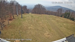 Vrchol Bouřňák, pohled na jih