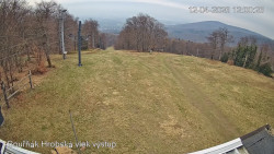 Vrchol Bouřňák, pohled na jih